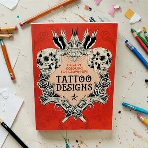 Tattoo Designs: Creative Coloring For Grown-ups Michael O'Mara Books Paperback.